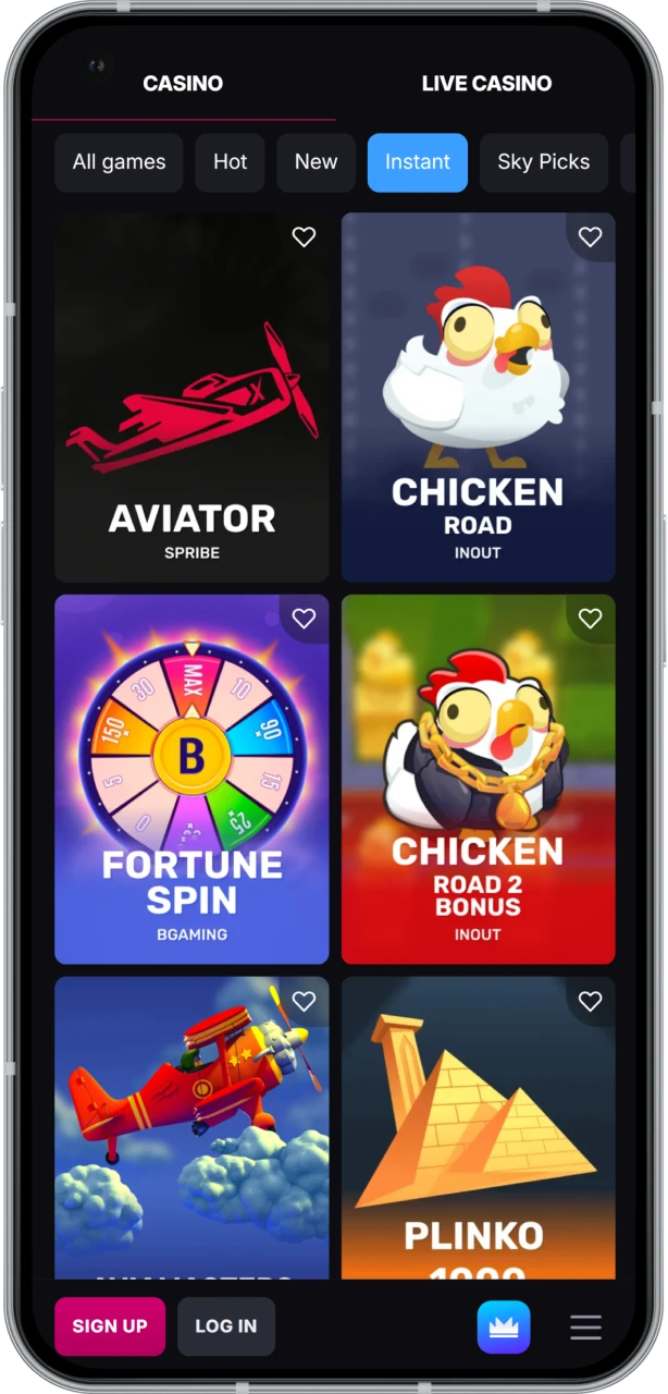 Open the games section, find Chicken Road, and play at Skycrown Casino.