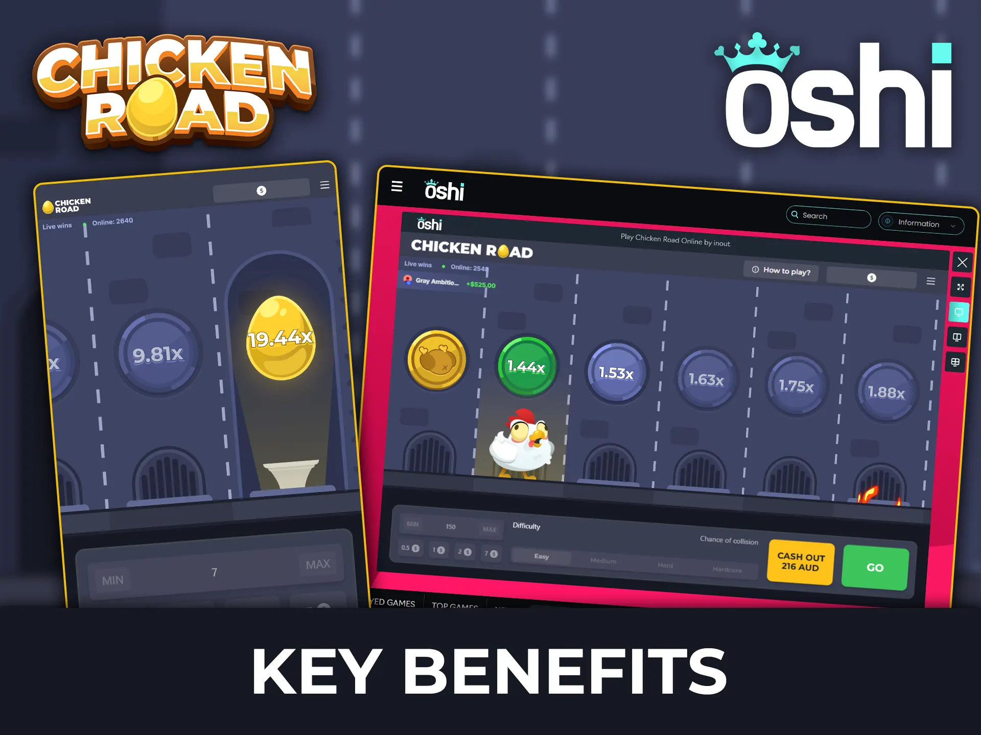 Discover the unique benefits of Oshi Casino when playing Chicken Road for players from Australia.