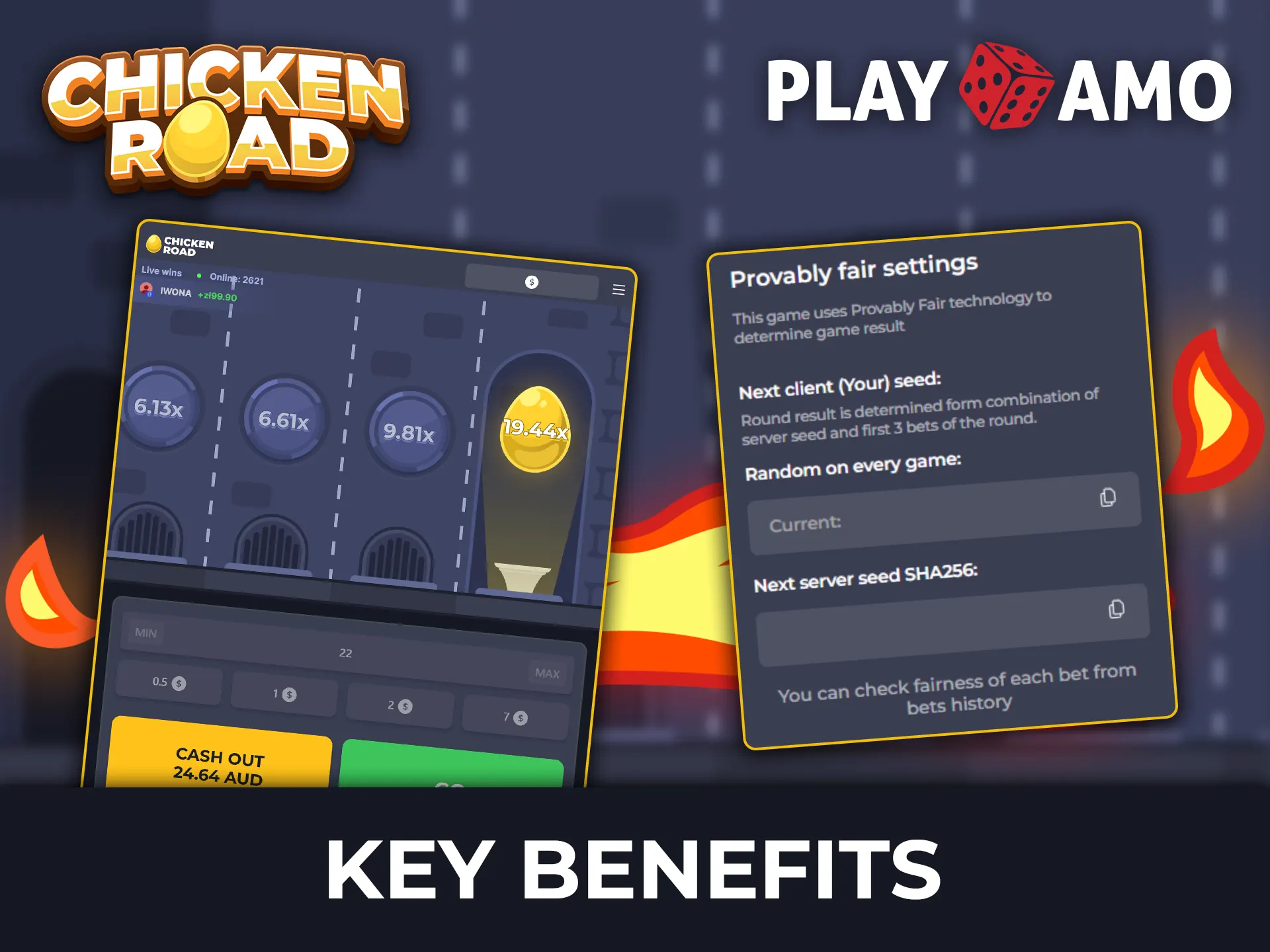 Discover the benefits of playing Chicken Road at Playamo.