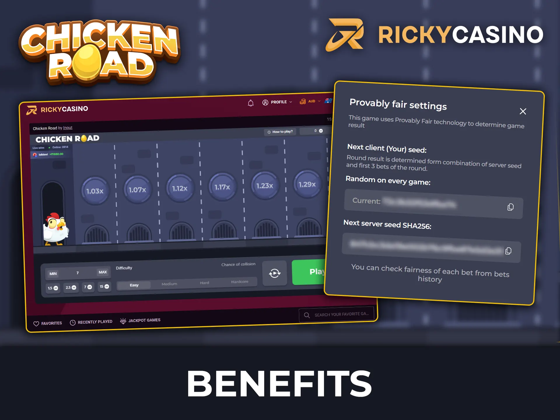 Discover the benefits of playing Chicken Road at Ricky Casino.