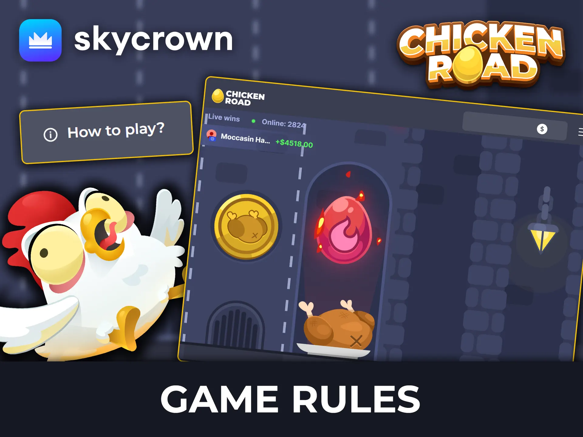 Learn all the rules of Chicken Road at SkyCrown Casino.